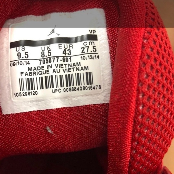 Jordan Air Imminent Gym Shoe Mens - Red/Black/White Size 9.5 - Picture 5 of 8